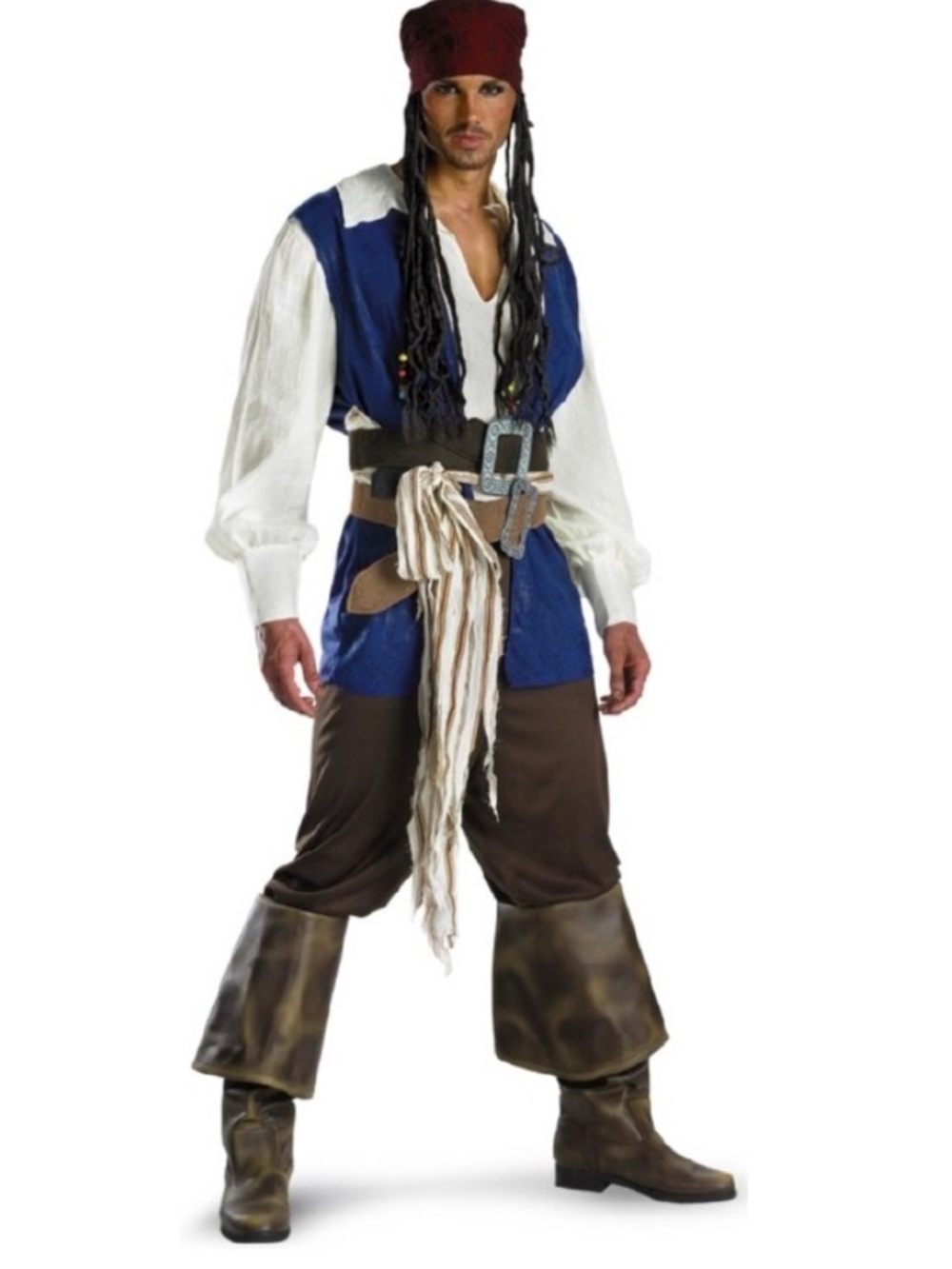Disney Captain Jack Sparrow Men’s Pirate Costume Pirates of the Caribbean